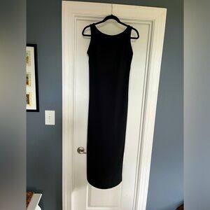 VTG Cache Classic Old Money Black Beaded Lined Formal Kick Slit Dress Sz 6 EUC